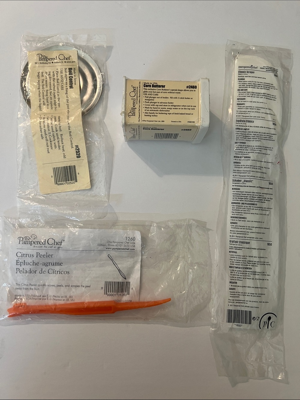 BNIP Pampered Chef Kitchen Gadget Lot - 4 Piece Set Retired Vintage